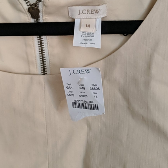 J Crew size sz 14 beige dress nwt - Picture 2 of 5